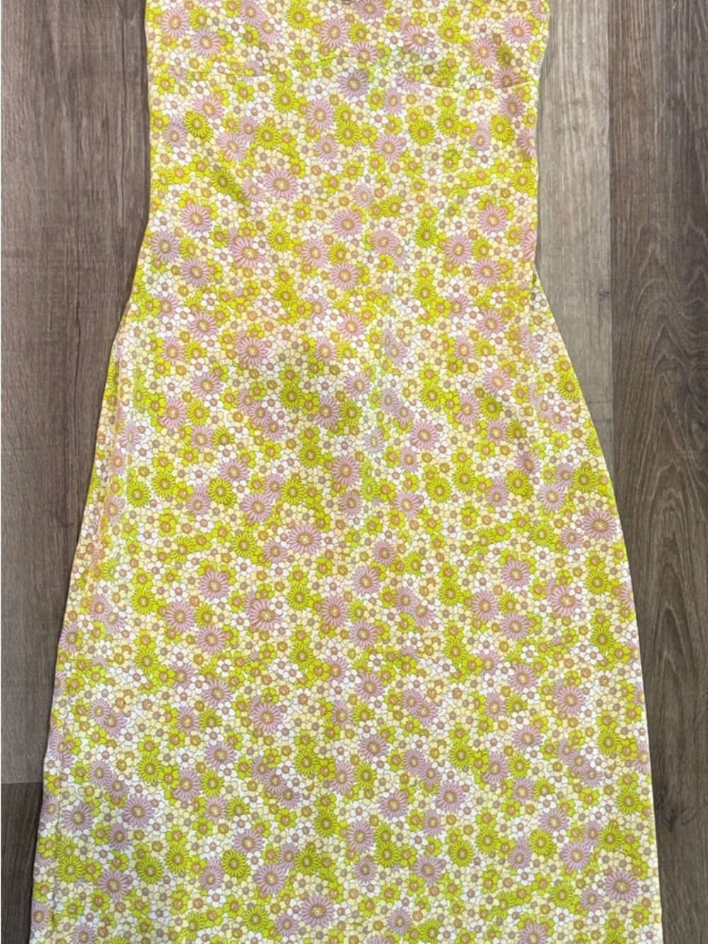 Zara Floral Maxi Slip Dress in Yellow and Pink - Picture 9 of 9
